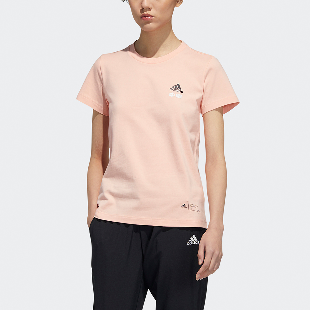 Женская футболка adidas China Tee W 2 (розовая) — фото 4