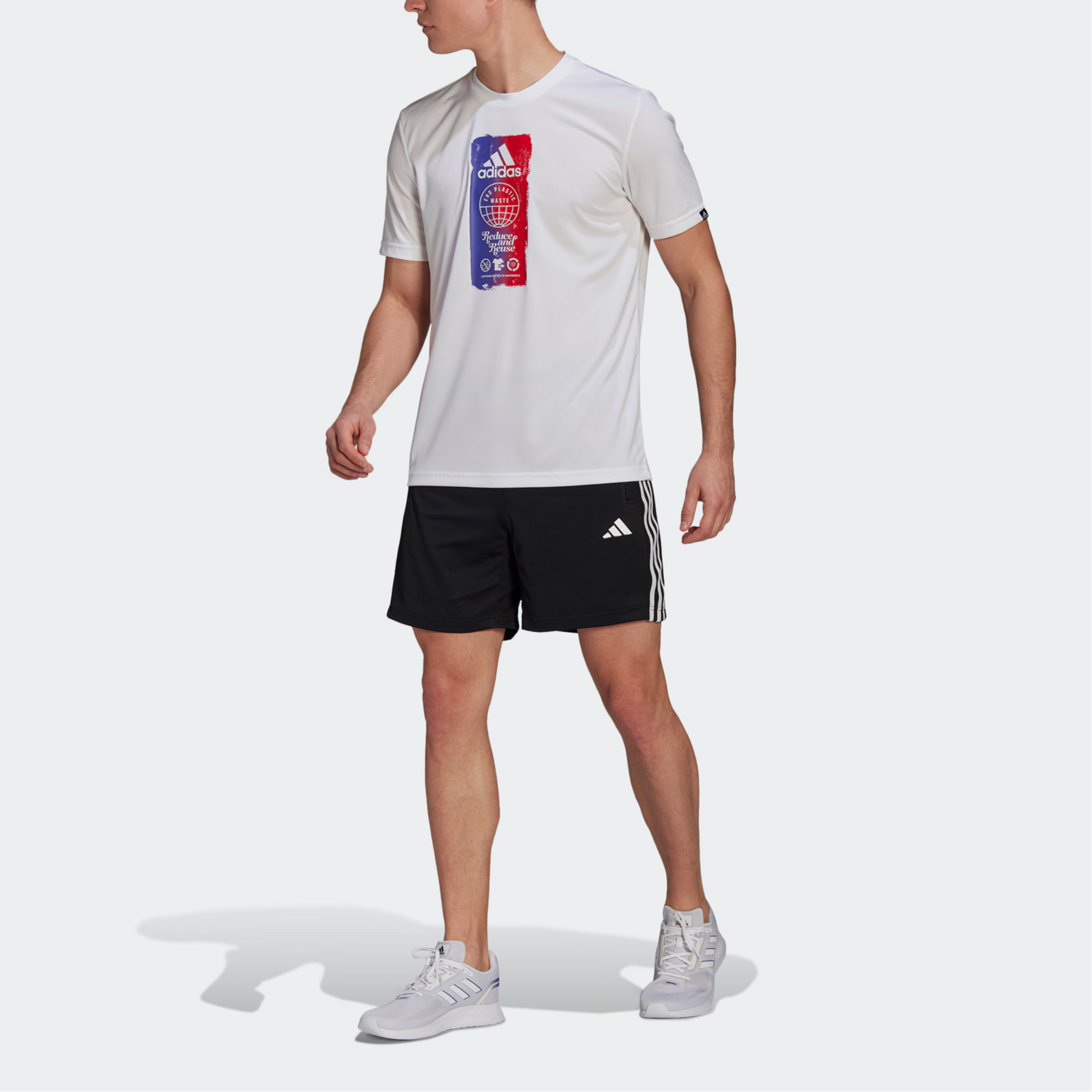 Мужские шорты adidas M 3s Sho (черные) — фото 5