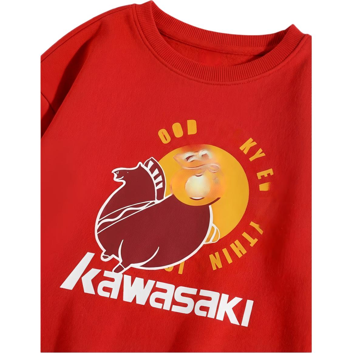 Худи Kawasaki (абрикосовый) — Китайский красный — фото 3