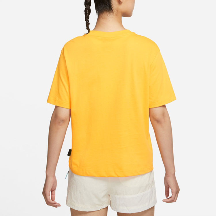 Женская футболка Nike Essntl Ss Top (желтый) — фото 4