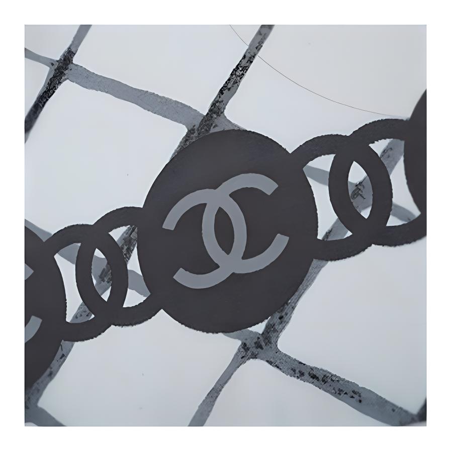 Женский шарф Chanel Logo (белый) — фото 3
