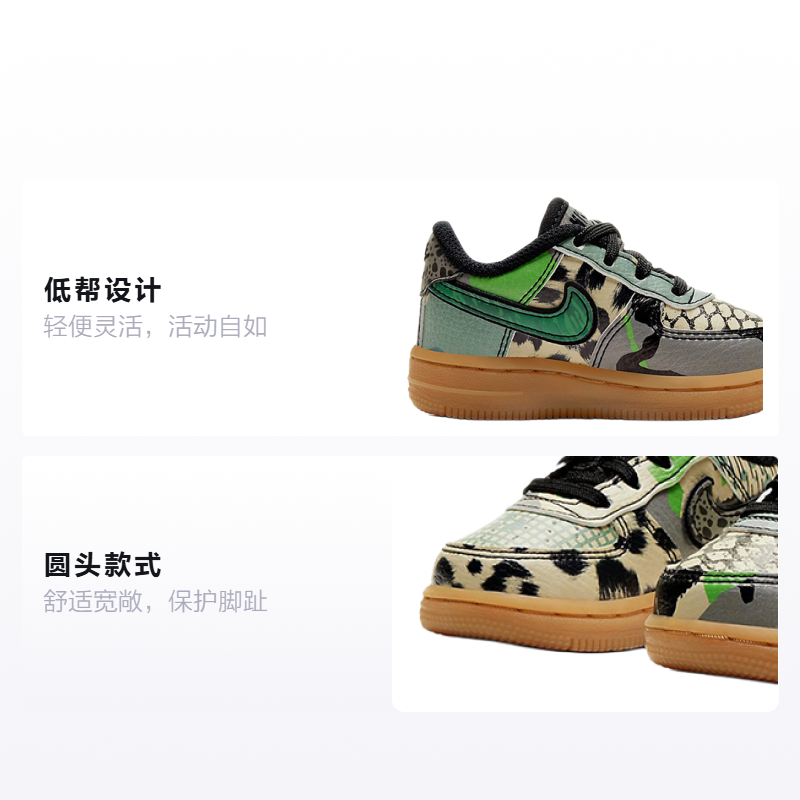 Детские кроссовки Nike Air Force 1 QS City of Dreams (зеленый) — Зелёный — фото 2