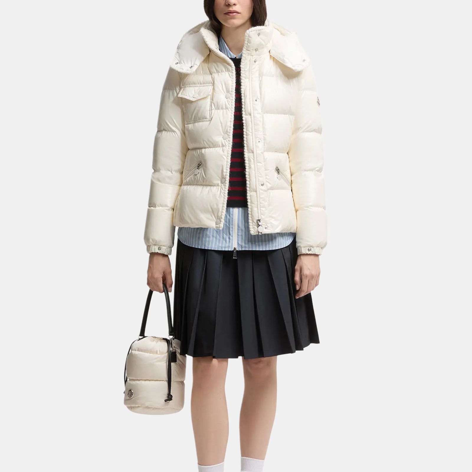 Женская куртка Moncler FW25 Glareins (белый) — фото 3