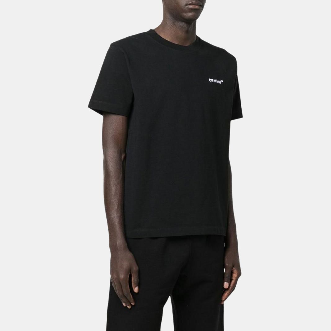 Мужская футболка OFF-WHITE SS23 logoT (черная) — фото 5