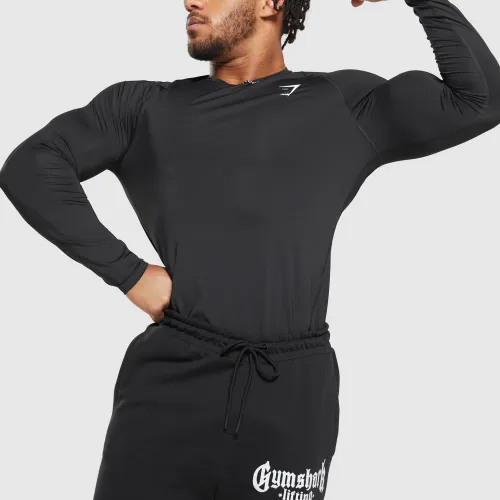 GYMSHARK Черная Мужская Рубашка