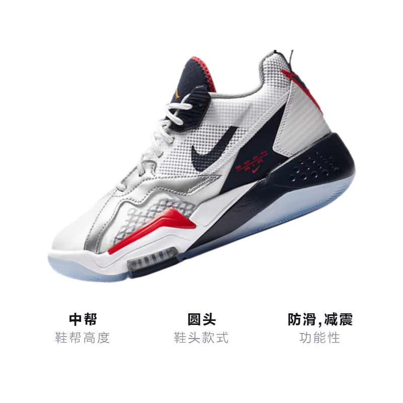 Кроссовки Jordan JordanZoom 92 GS (бело-синие) — Белыйсиний — фото 3