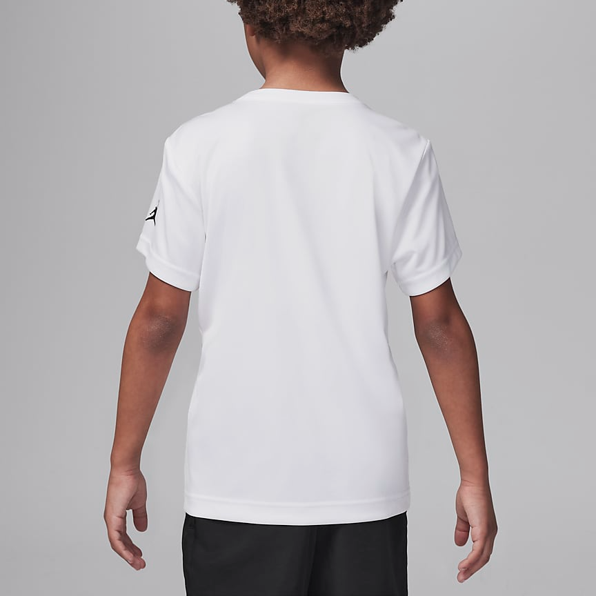 Детская футболка Jordan Dri-FIT logoT (белый) — фото 3