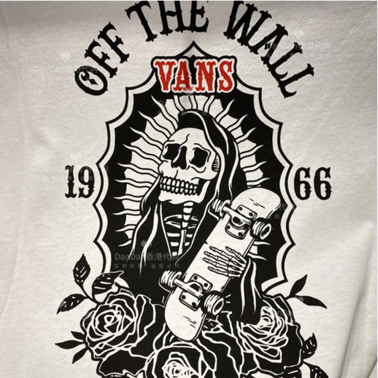 Женская футболка Vans с принтом (белая) — фото 3