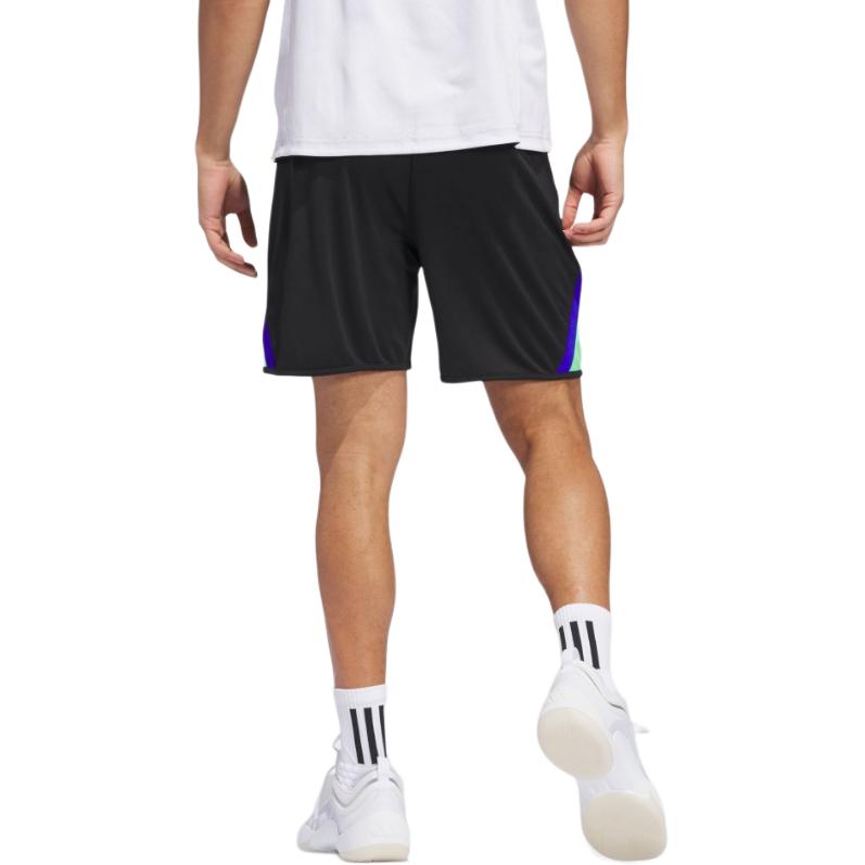 Adidas SS25 Basketball Shorts Men’s Black/Bright Green