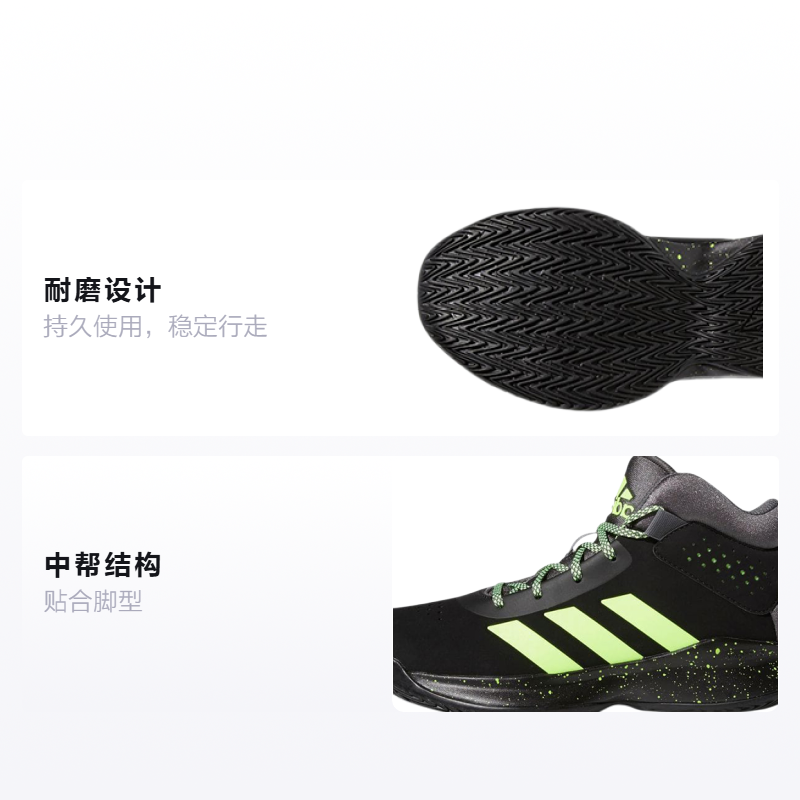 Детские кроссовки adidas Cross Em Up 5 (черно-желтый) — Чёрный / жёлтый — фото 2