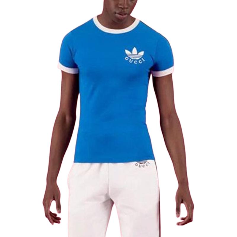Футболка Gucci x adidas originals (синяя) — фото 3