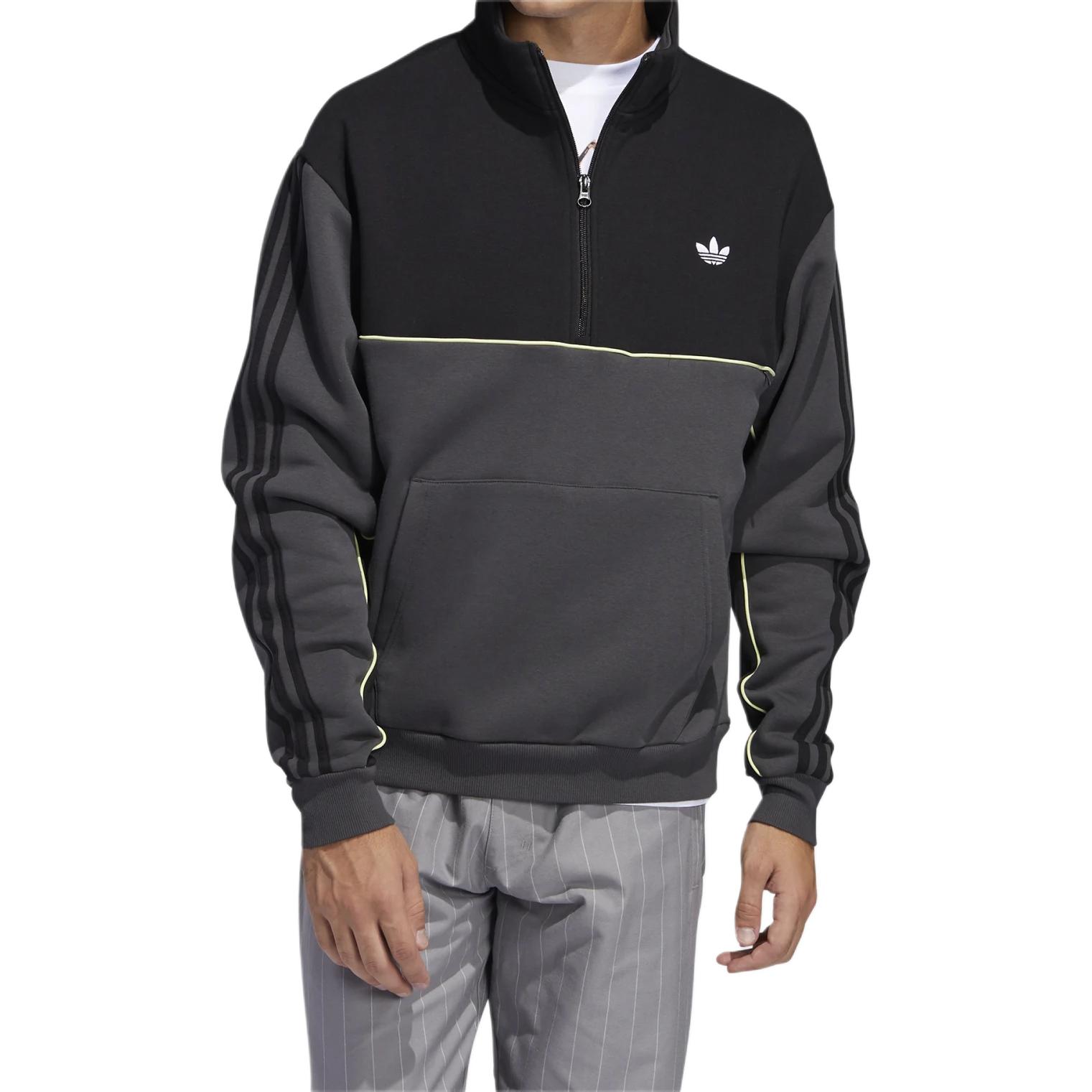 Мужская худи adidas Originals Mod Half Zip Sweat (черная) — фото 2