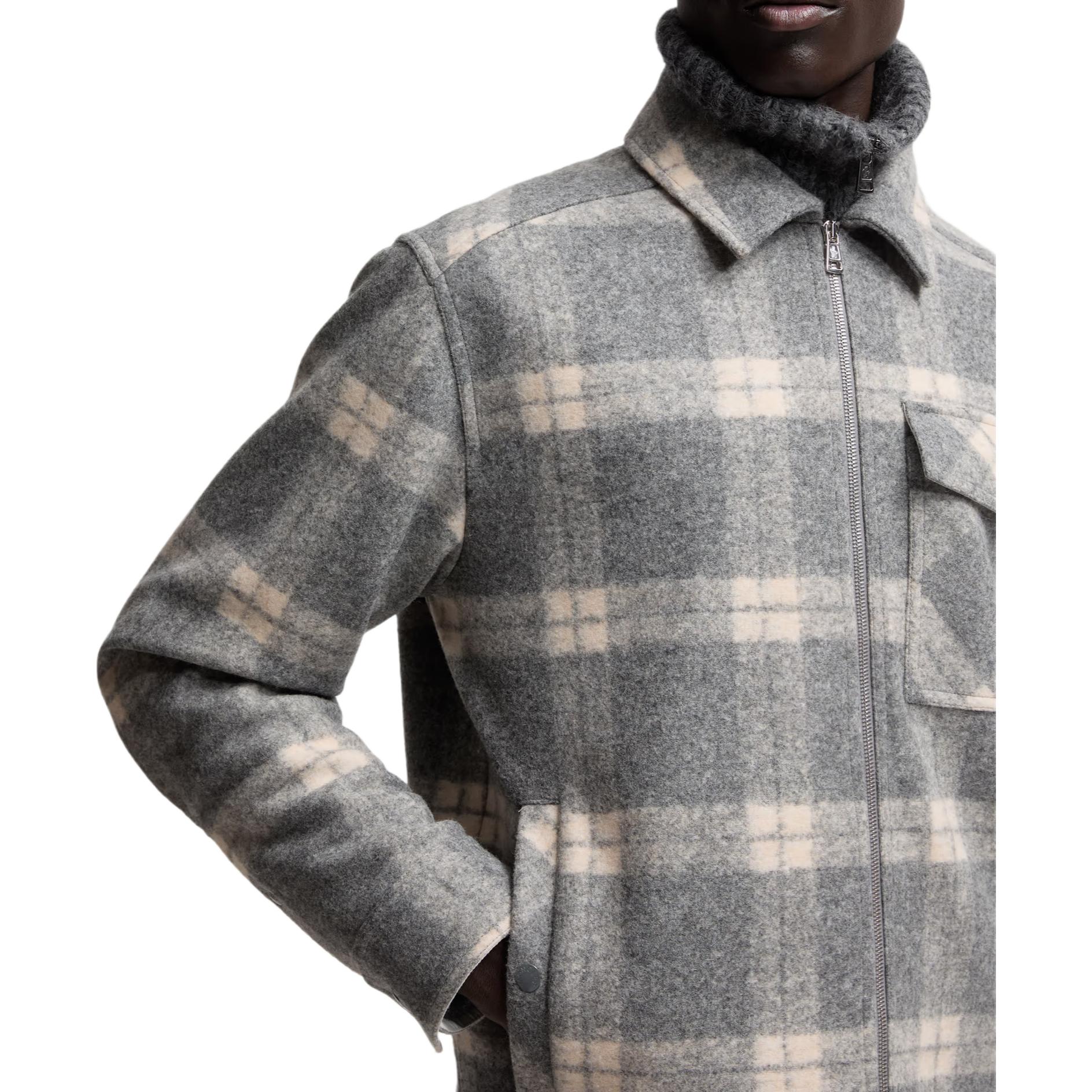 Мужская рубашка Moncler Tartan Long Sleeve (разноцветная) — фото 6