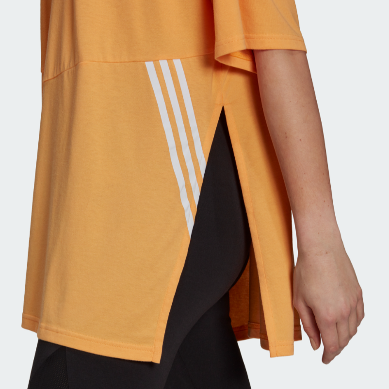 Женская футболка adidas Oversized Tee W (оранжевая) — фото 6