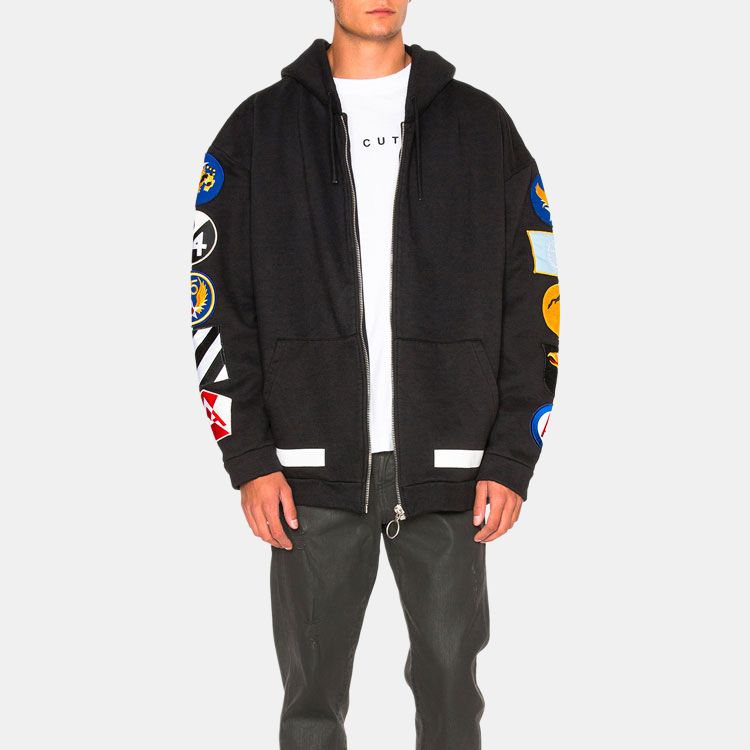 Мужская толстовка OFF-WHITE (черная) — фото 3