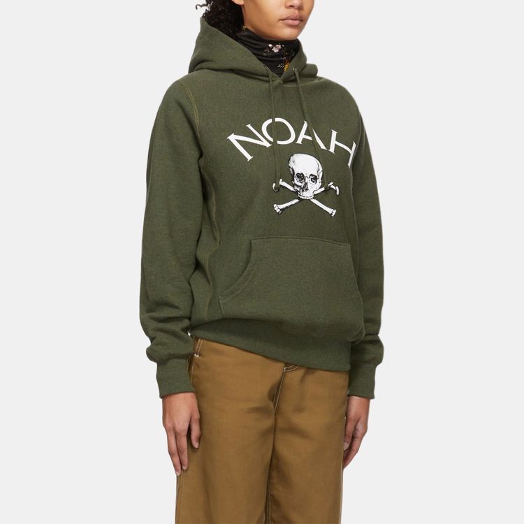 Худи NOAH Nyc Jolly Roger Hoodie Olive Heather (оливковый) — фото 5