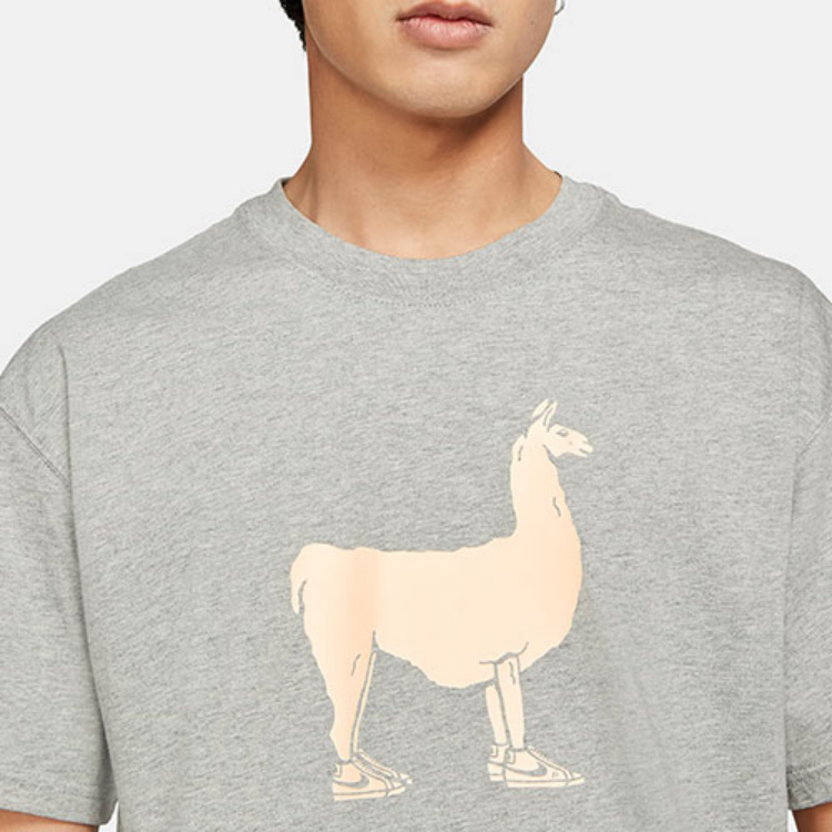 Мужская футболка Nike SB Llama Print (серая) — фото 4