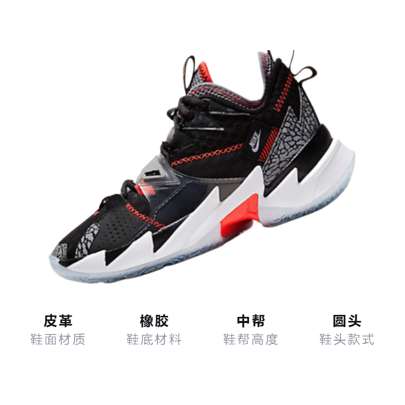Унисекс кроссовки Jordan JordanWhy Not Zer0.3 (черно-красный) — фото 3