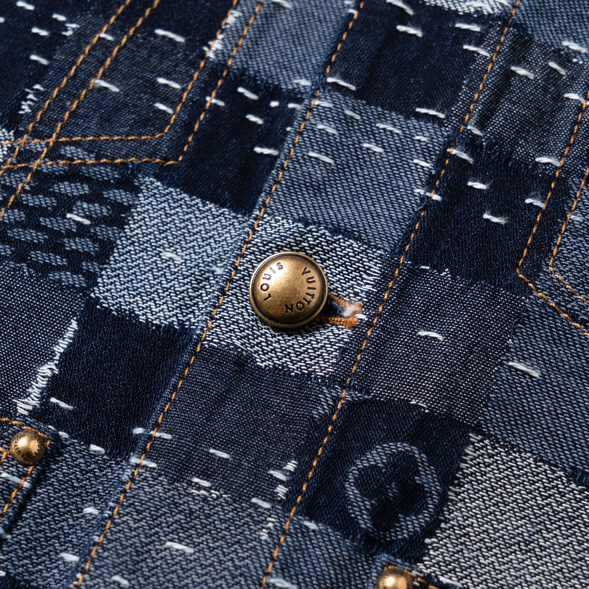 Мужская куртка Louis Vuitton x Nigo (коричневая) — фото 6