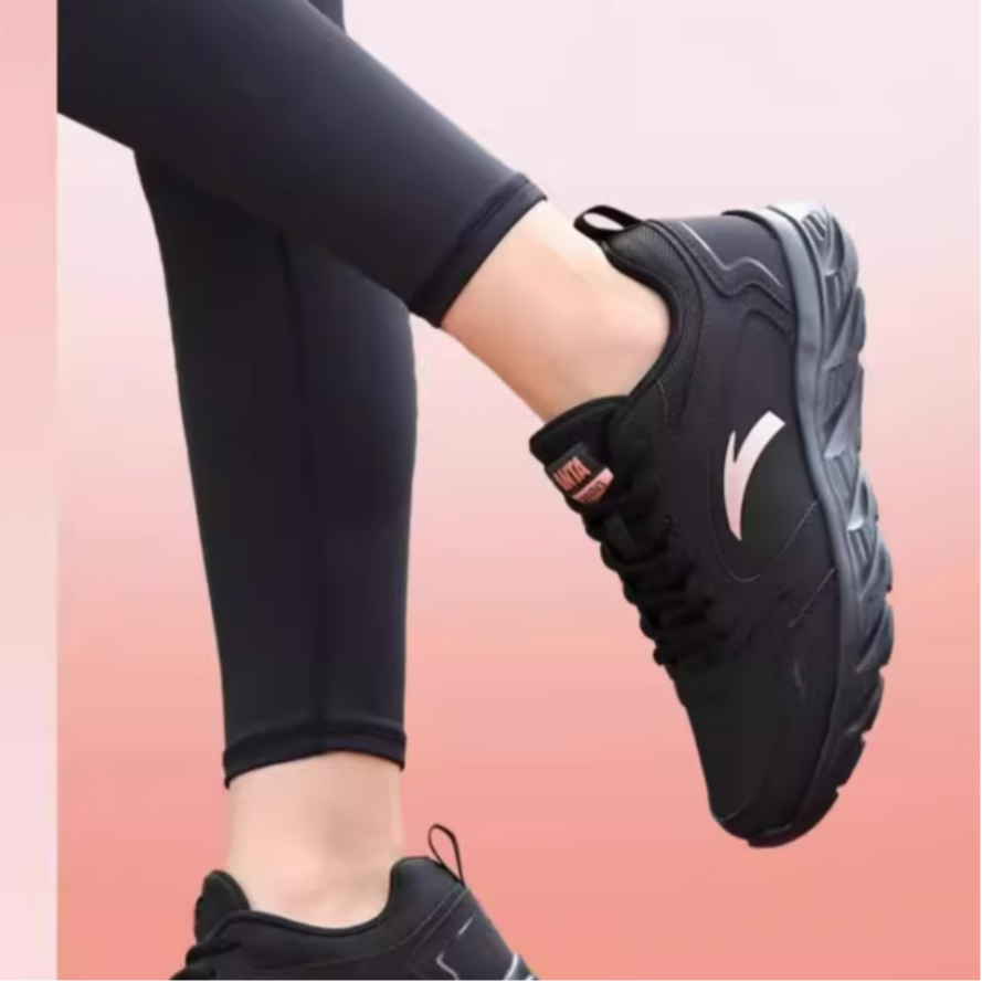 Anta Versatile Cushioning Slip Resistant Low top Running Shoes Women’s Black