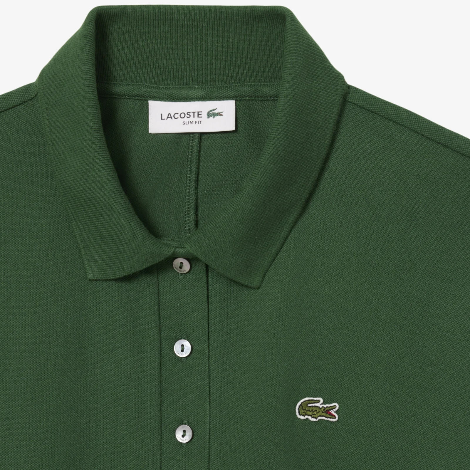 Женская футболка-поло LACOSTE (зеленая) — фото 5