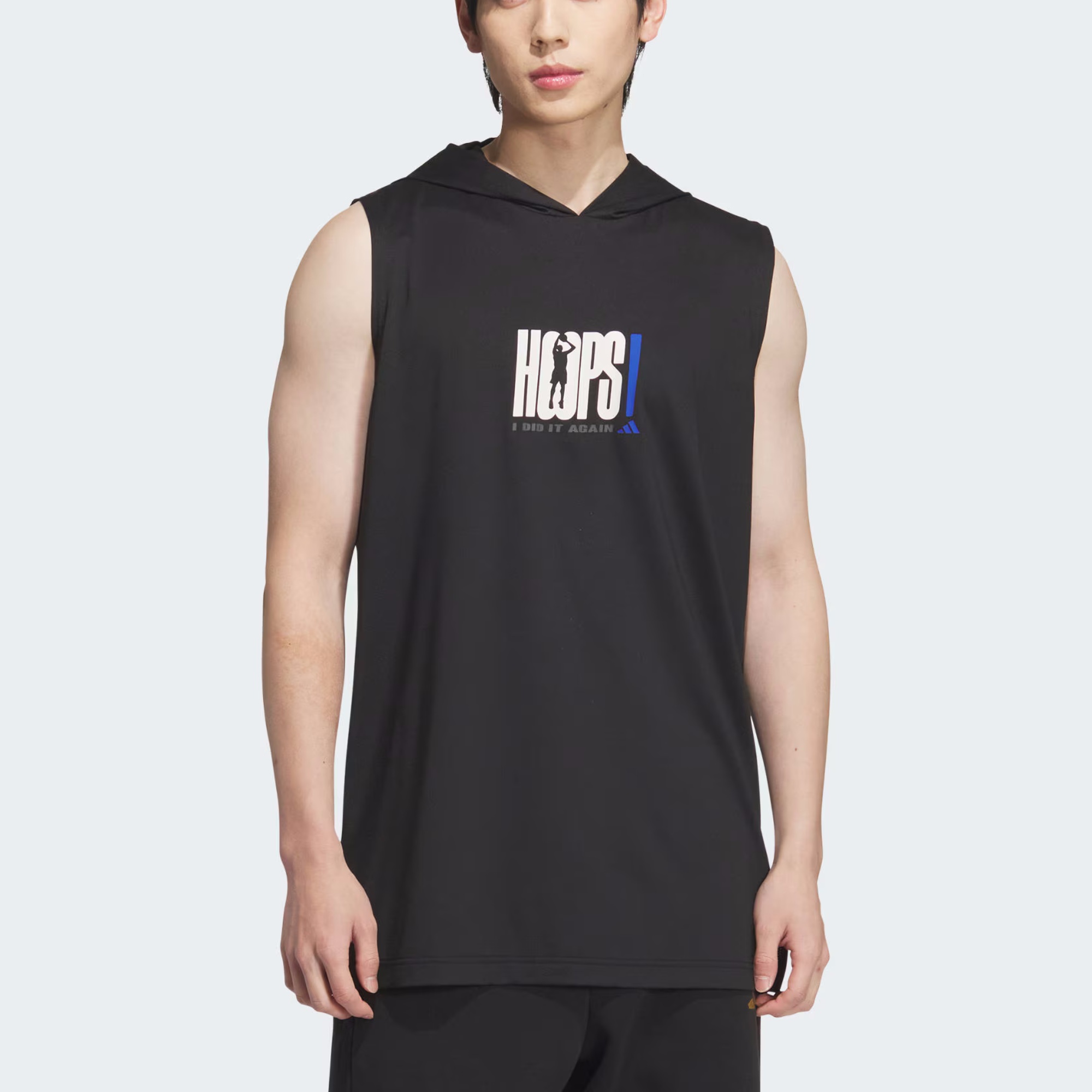 Adidas BASKETBALLHooded Basketball Jersey Unisex Black