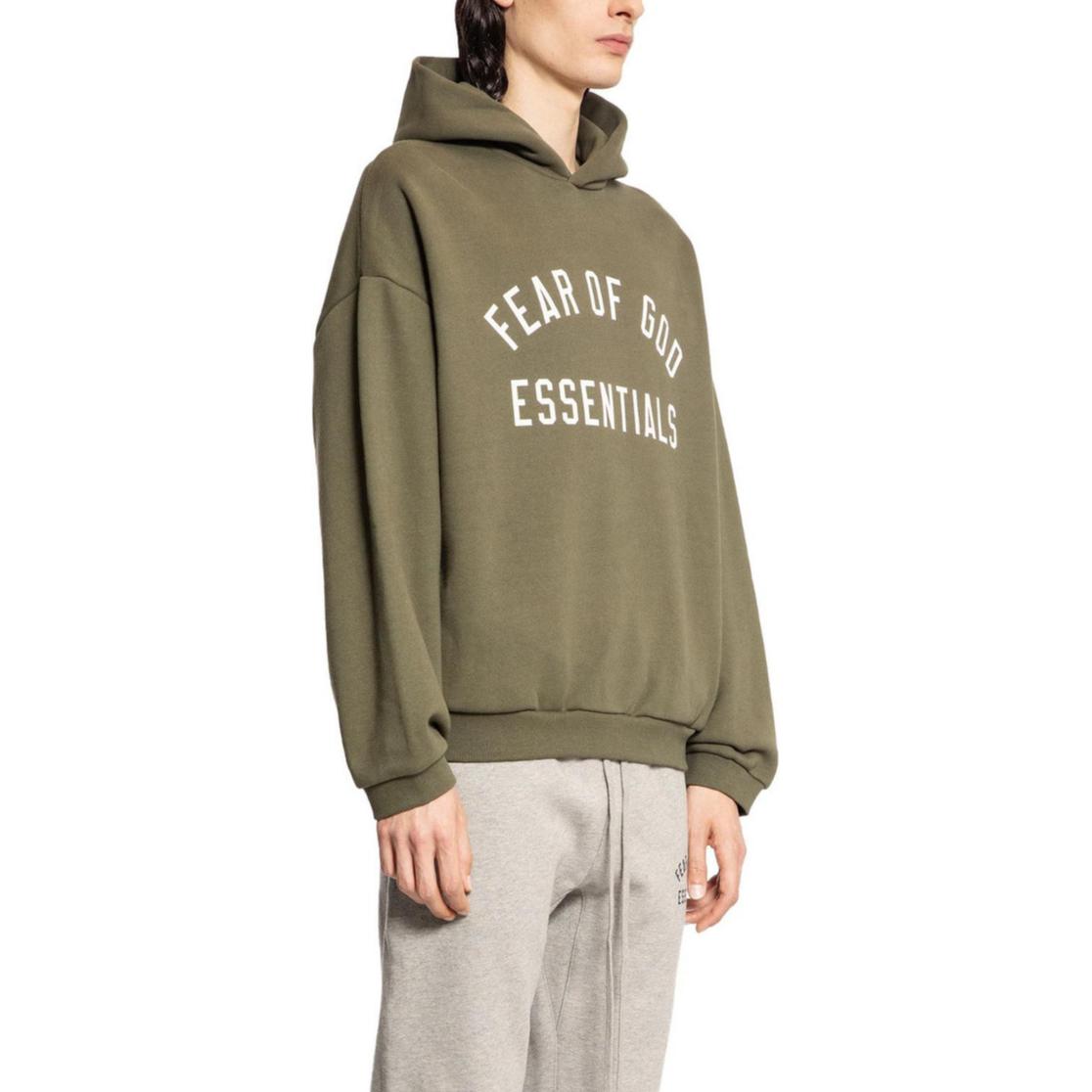 Fear of God Essentials Fall24 BACK TO SCHOOL Fleece Hoodie   /MILITARY