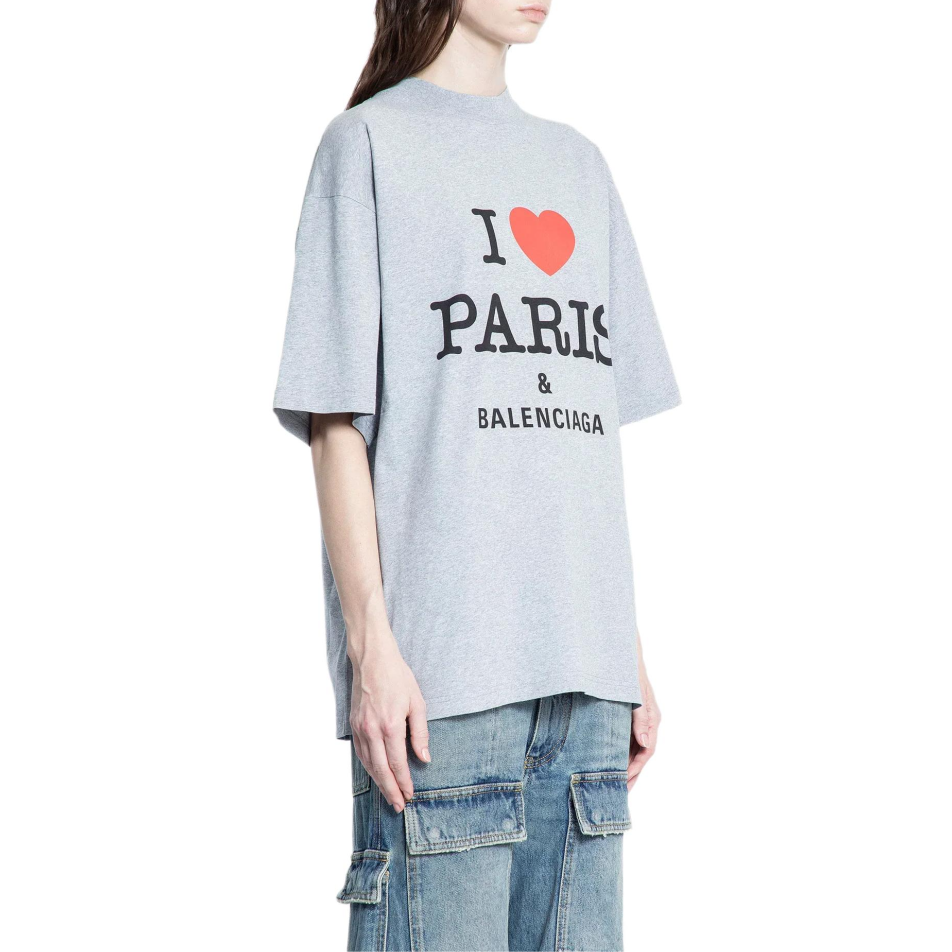 Женская футболка Balenciaga SS25 T (средне-серая) — Средне-серый — фото 5