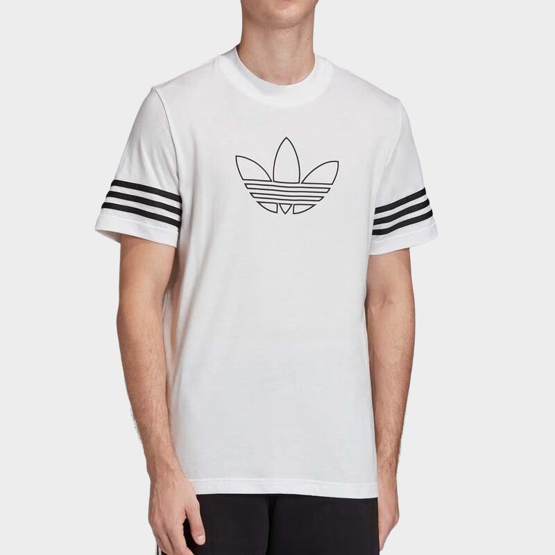 Мужские футболка adidas originals Outline (белая) — фото 2