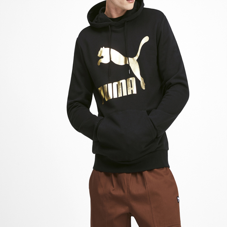 Мужское худи PUMA Classics Logo (черное) — фото 3