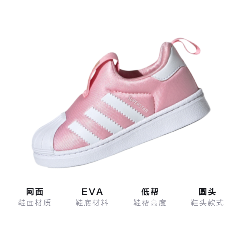 Кеды adidas Superstar 360 I (бело-розовые) — фото 3