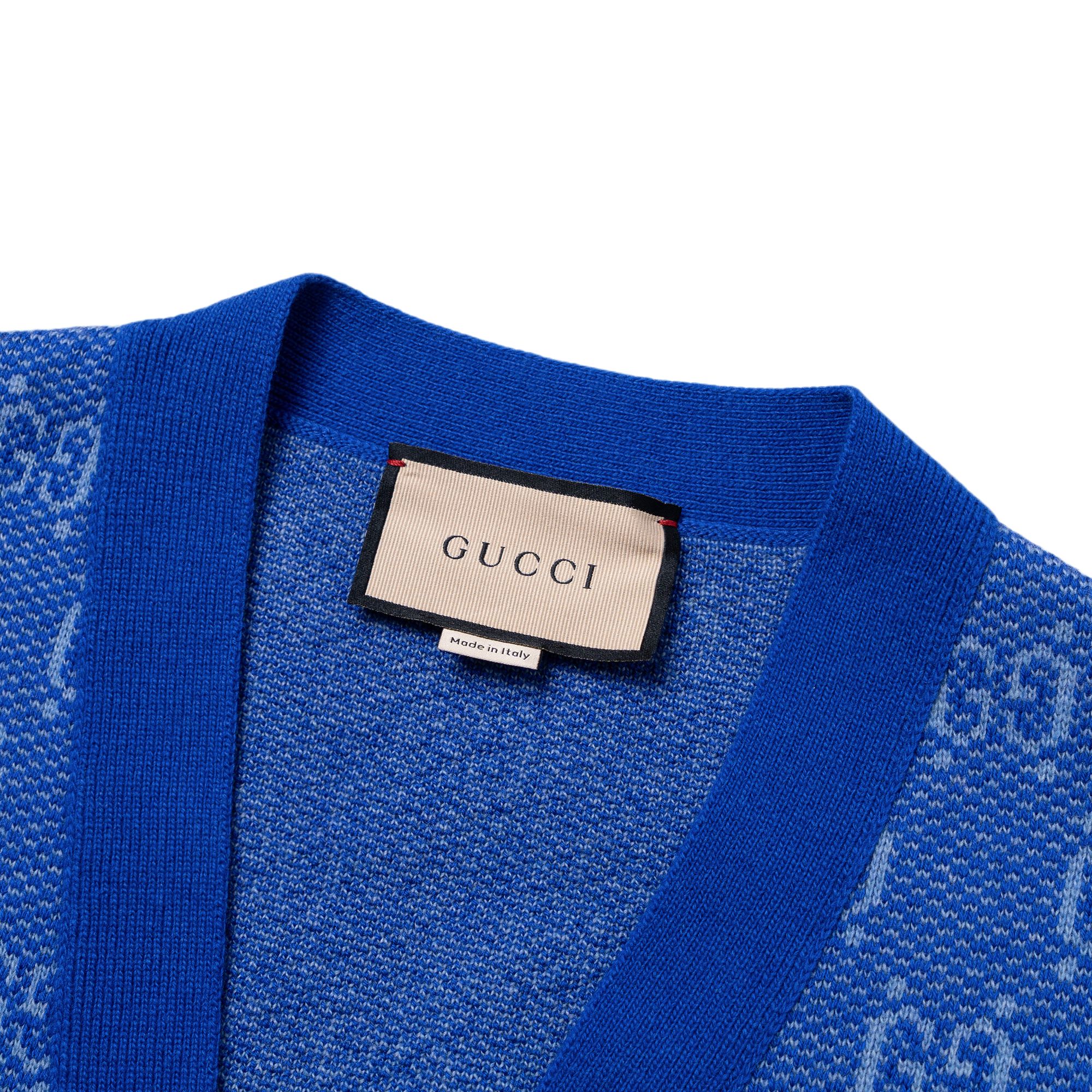 Мужская футболка Gucci (синяя) — фото 4
