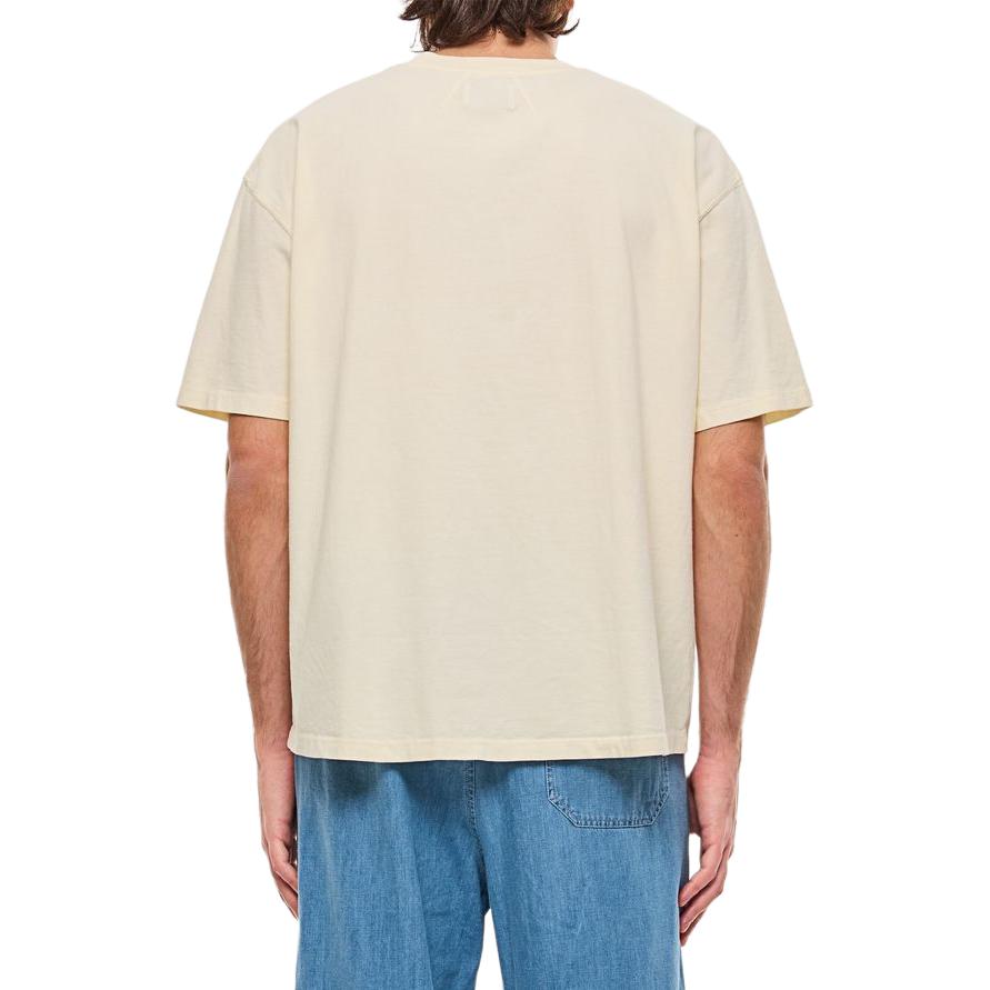Мужская футболка RHUDE Logo Printed T-shirt (молочная) — фото 4