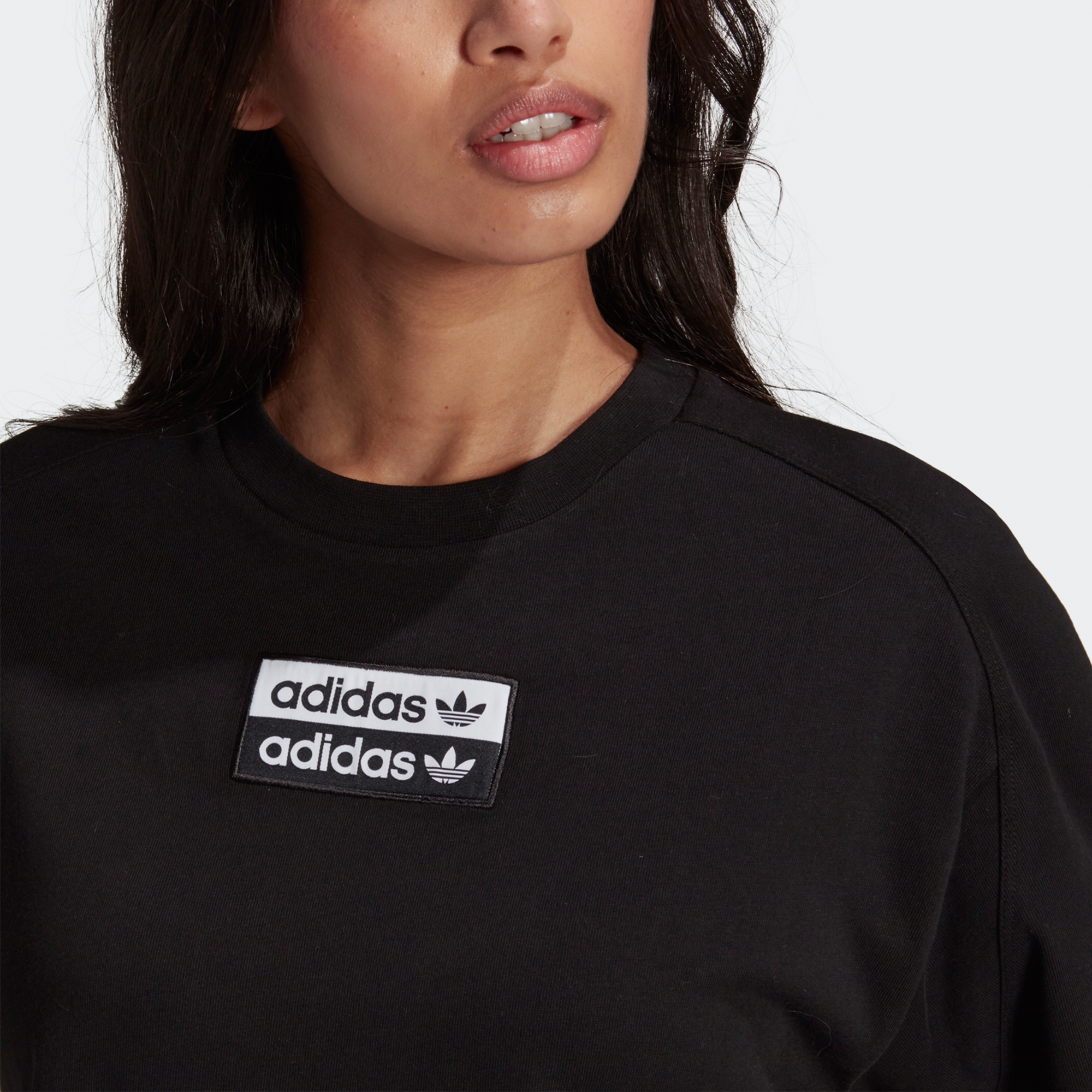 Женская футболка adidas с кнопками (черная) — фото 5