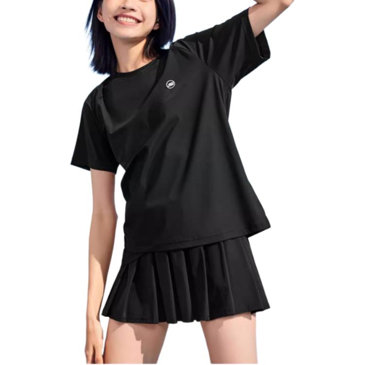 Skechers Raglan Sleeve T Shirt Women’s Carbon Black