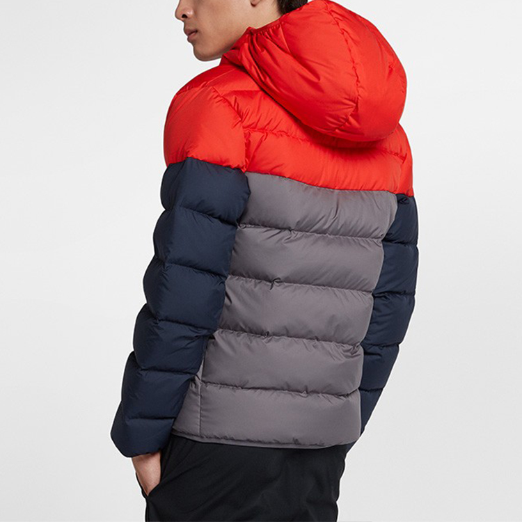 Мужская куртка Nike Windrunner Down Fill (красно-сине-серая) — фото 4