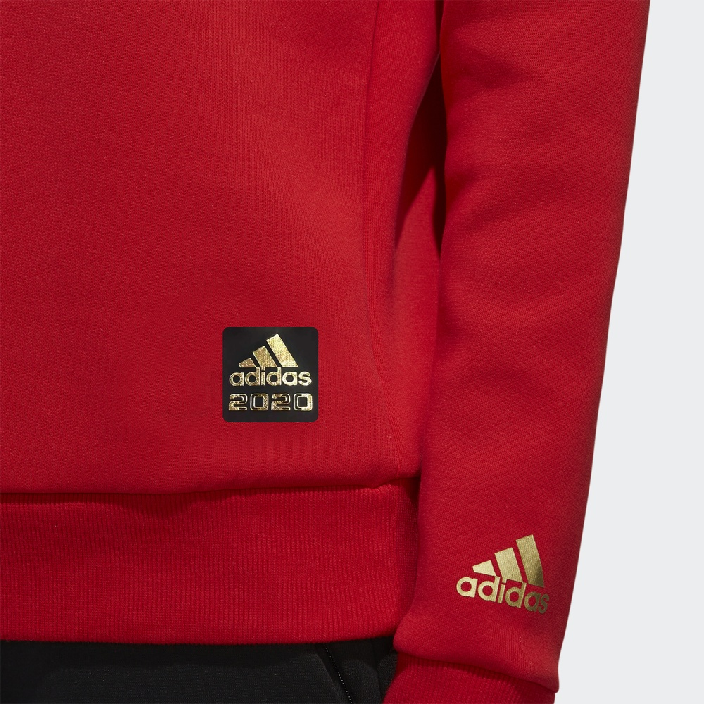 Женская толстовка adidas originals CNY Swt (красная) — фото 4