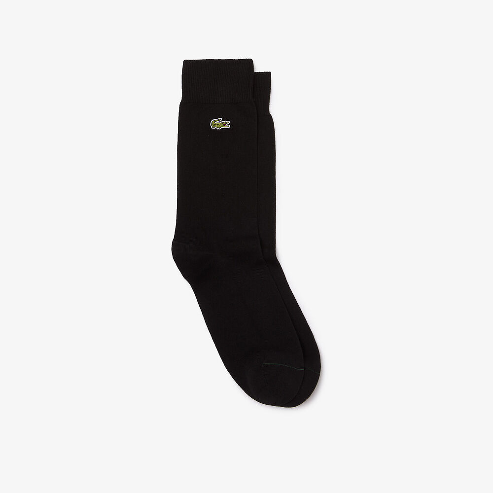 LACOSTE Crew Socks Men’s 1 Pack Black