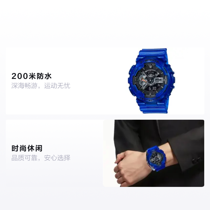 Мужские часы Casio G-Shock Jelly (черные) — фото 2