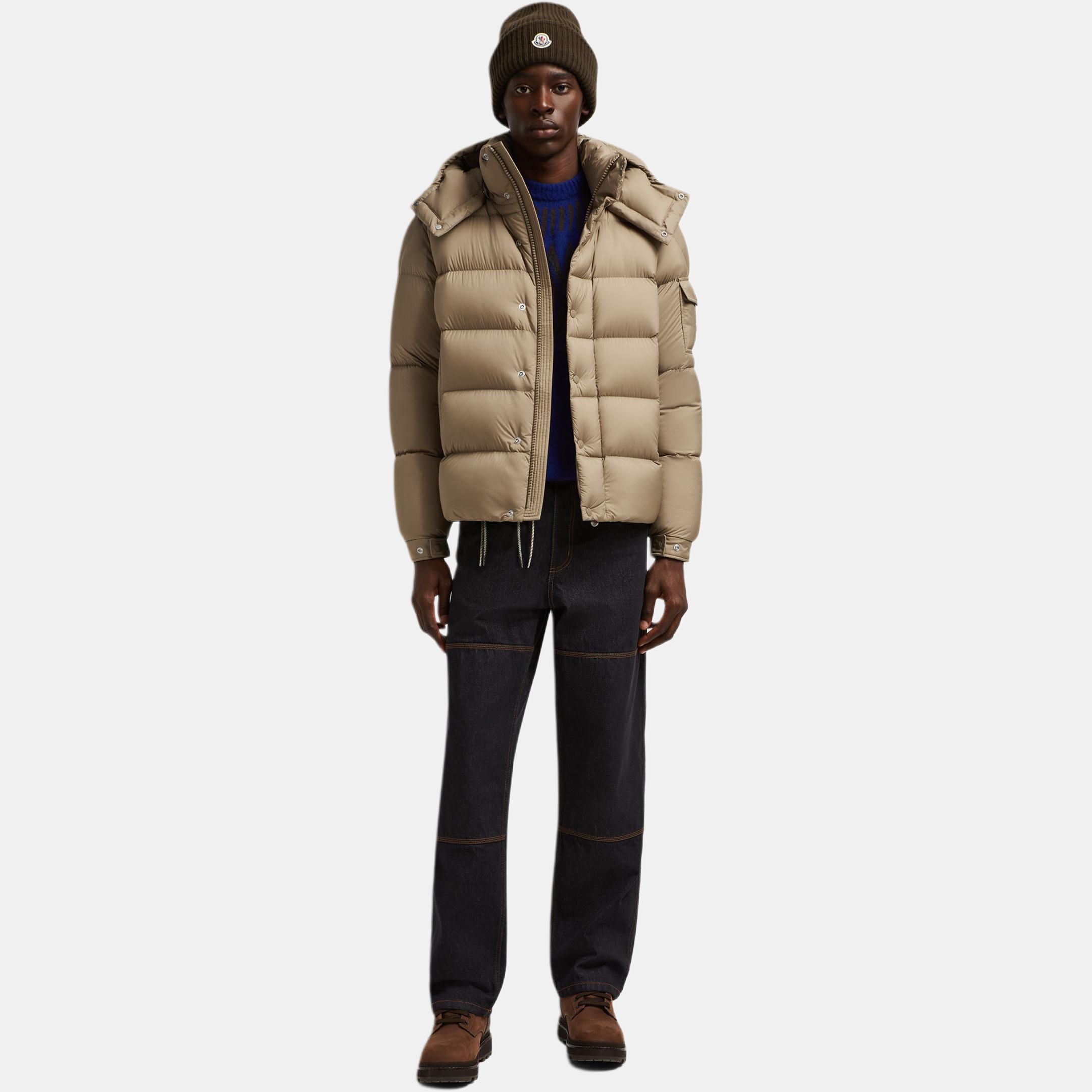 Куртка Moncler Vezere (светло-коричневая) — фото 3