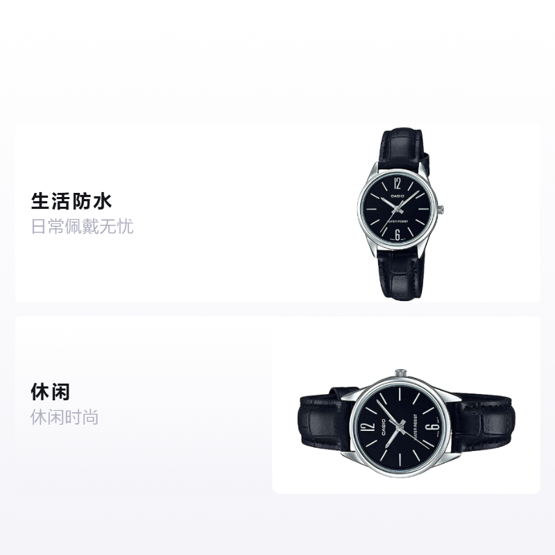 Женские часы Casio STANDARD (черные) — фото 2