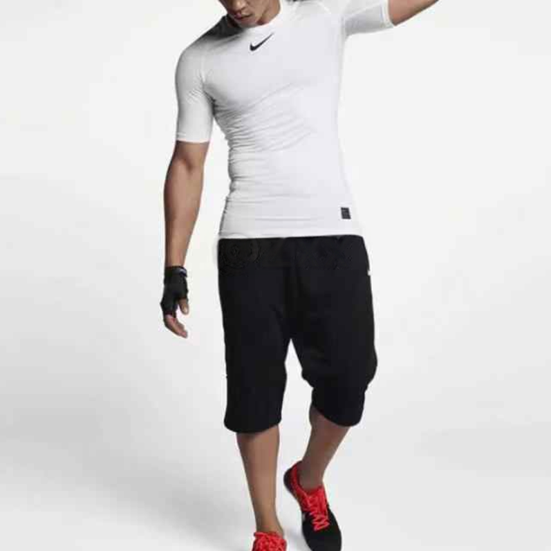 Мужская футболка Nike Pro T (белая) — фото 2