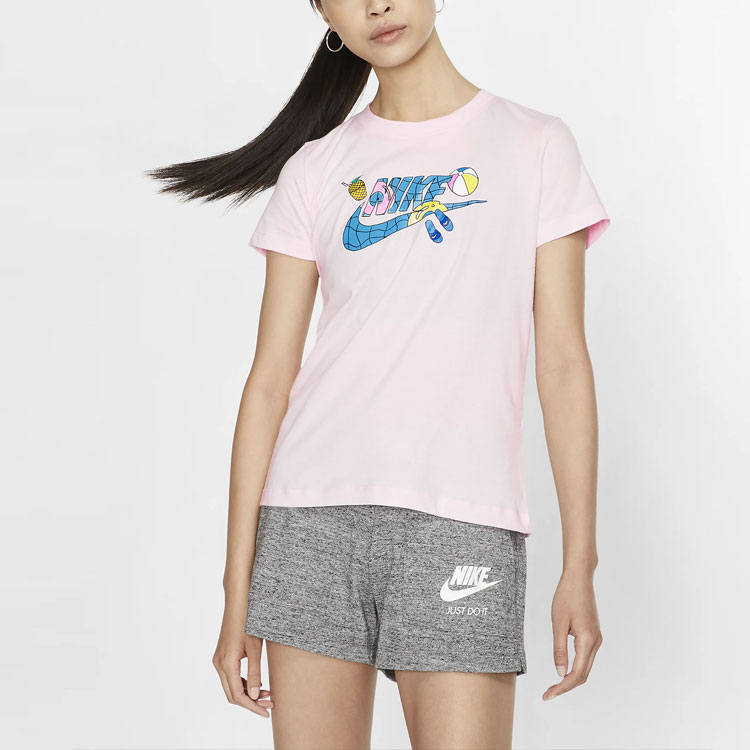 Женская футболка Nike Sportswear (розовая) — фото 3