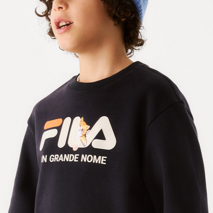 Детская толстовка Fila KIDS (темно-синяя) — фото 5