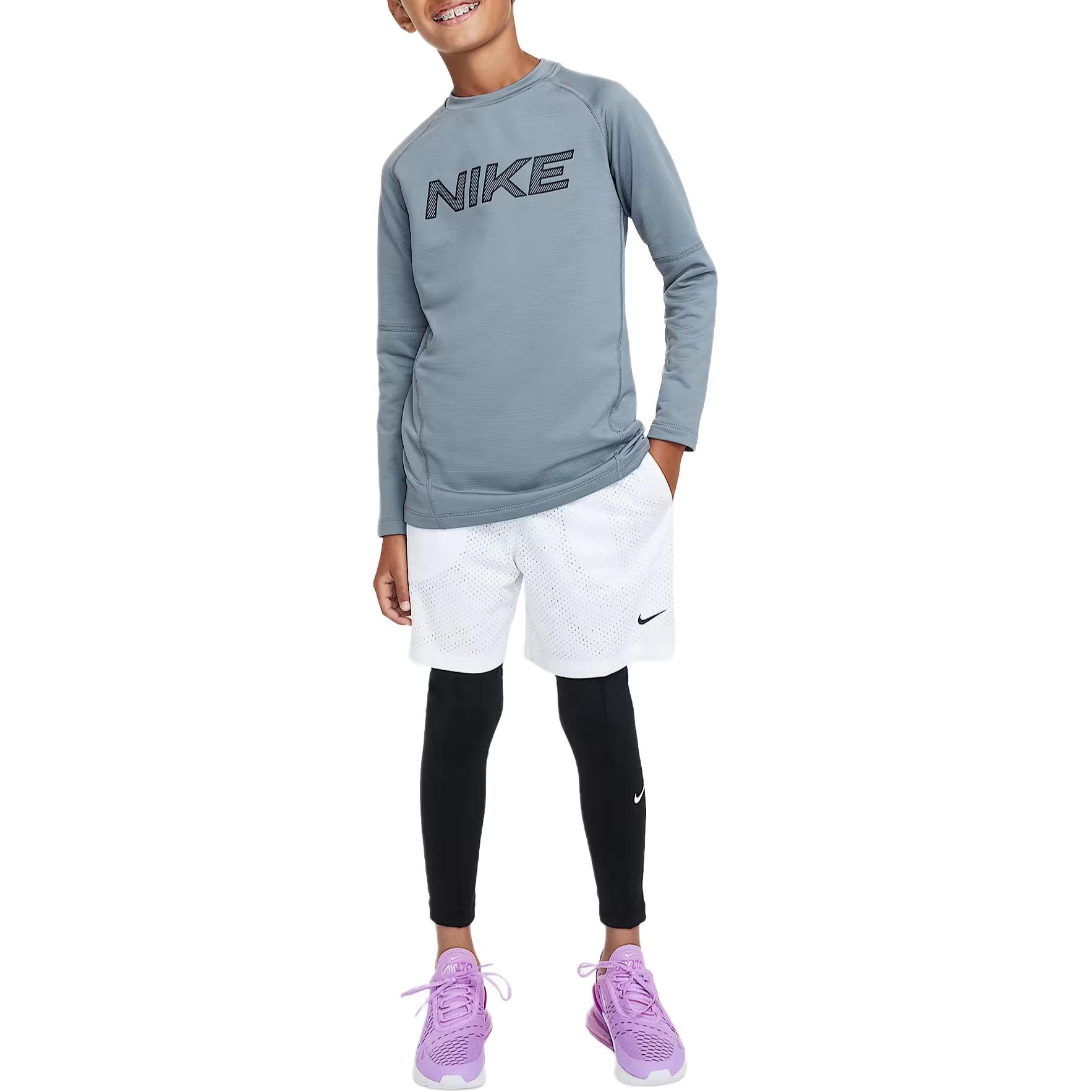 Футболка Nike NikeT Dri-FIT Long-Sleeve Training Top (серая) — фото 3