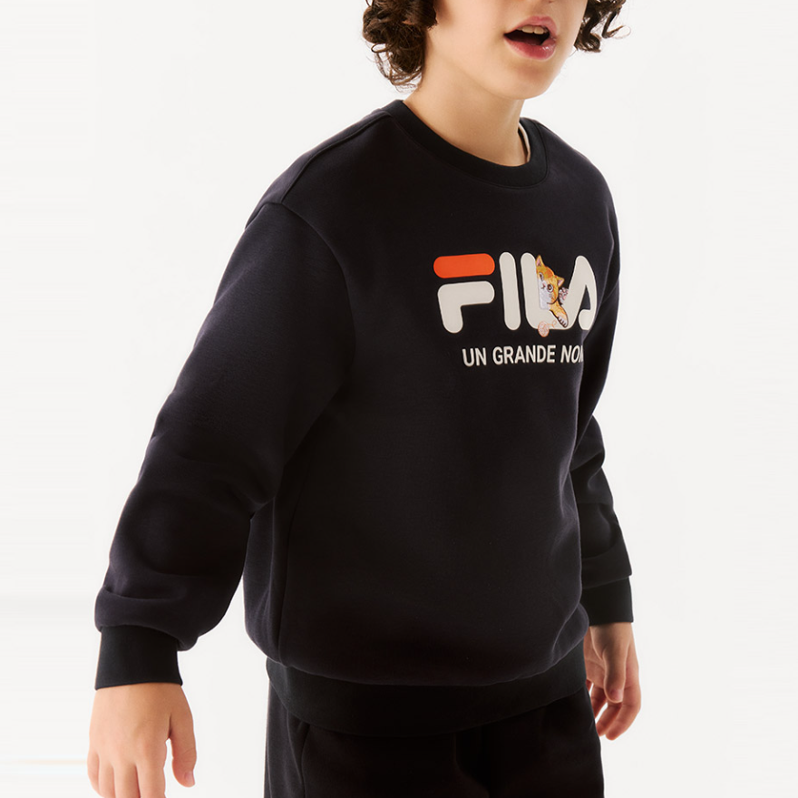 Детская толстовка Fila KIDS (темно-синяя) — фото 4
