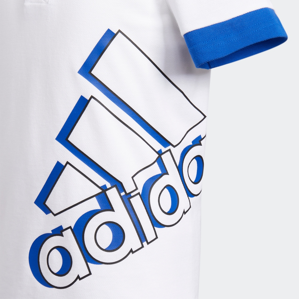 Мужская футболка-поло adidas (белая) — фото 3