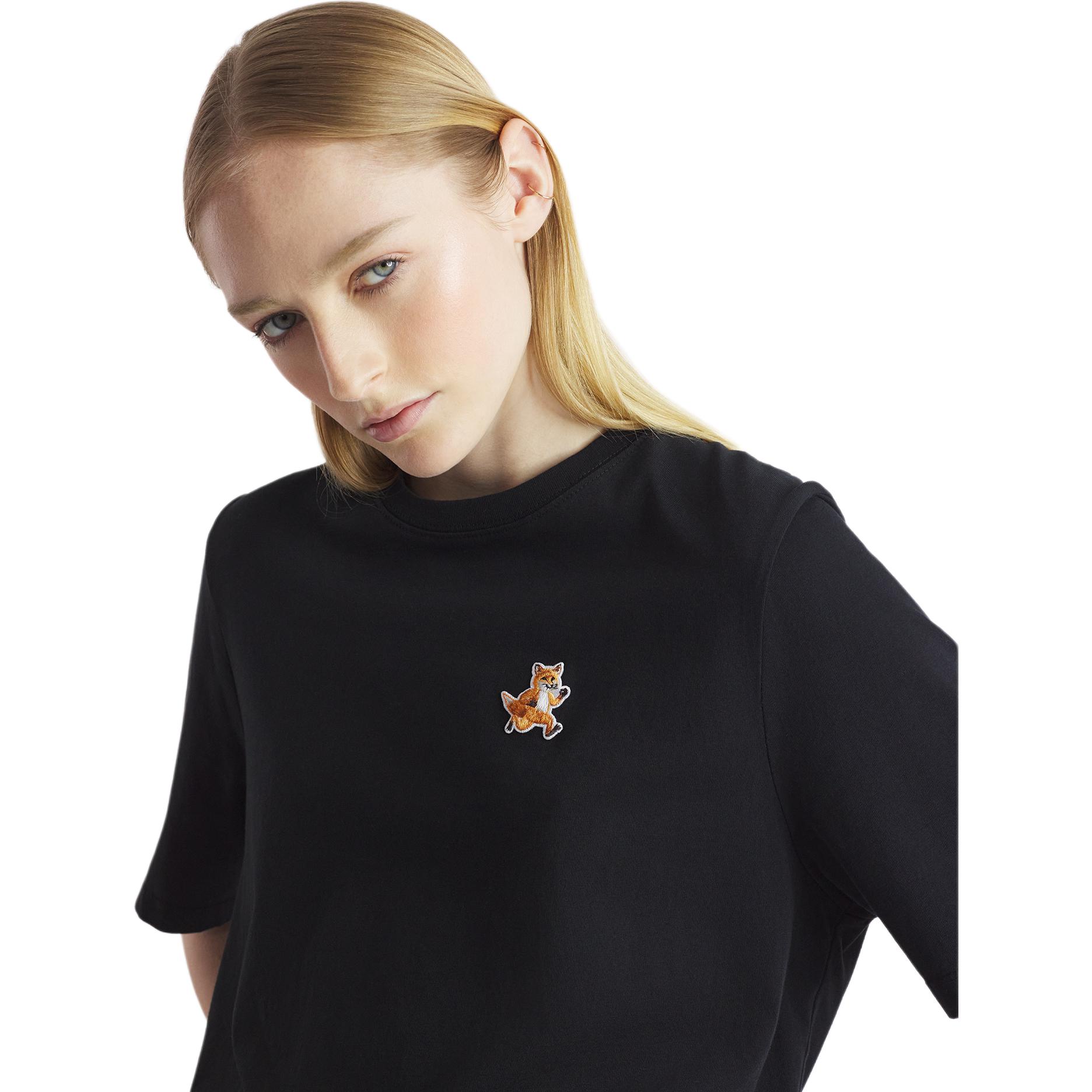 Женская футболка Maison Kitsune SS24 (черная) — фото 5