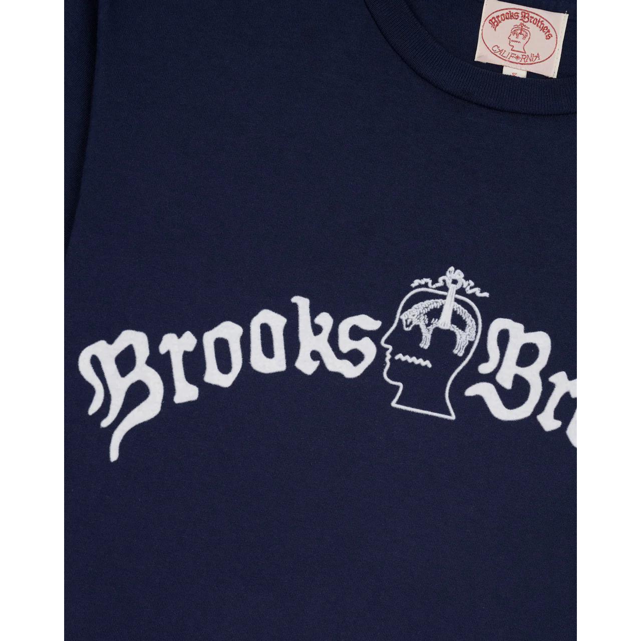 Футболка Brain Dead BROOKS BROTHERS (синяя) — фото 3
