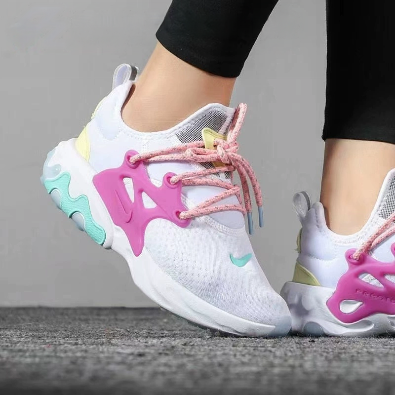 Кроссовки Nike NikeReact Presto (фиолетовые) — Фиолетовый / белый / серый / жёлтый / синий — фото 5